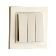 Вимикач 3 кл. Mono Electric, DESPINA, крем, 102-170022-114