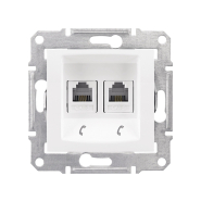 Розетка телефонная 2-я RJ11 Schneider Electric Sedna, белая, SDN4201121