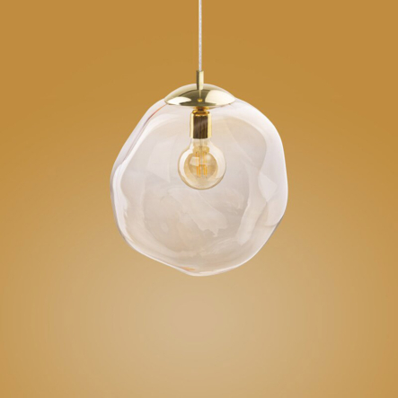Подвес TK-lighting SOL 4261, 1хЕ27х60 Вт, D 35 см, Н 130 см, золото/янтарь