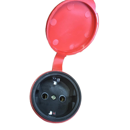 Розетка переносная з/к кольцо TechnoSystems RUBBER R/B, TNSy5000913