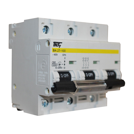 Автоматический выключатель TNSY ВА27-100, 3P, C 80 A, 10 kA, 5504858 - 1