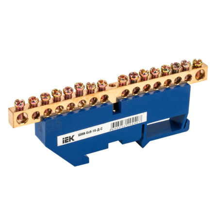 Шина N "ноль" на DIN-изоляторах ШНИ-6х9-16-Д-C IEK - 1