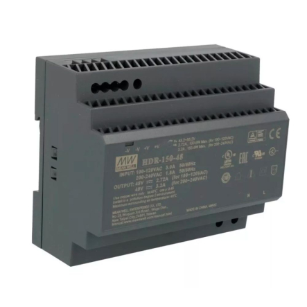 Блок живлення 150W MEANWELL AC/DC Вхід 85-264VAC/120-370VDC Вихід 24V/6.25 A Din-rail 105x90x54.5 мм - 1