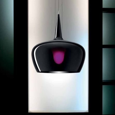 Подвес Leucos Idea Witch 1х205W, E27, D44, черный прозрачный, 0703305565602