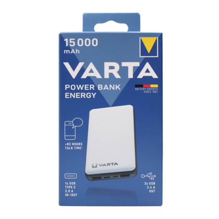Power bank VARTA ENERGY 15000mAh MicroUSB, 73,5x138x21 мм - 1