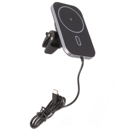 Зарядное устройство автомобильное Choetech T200-F-201BK, QI 15 Вт (совместимый с MagSafe) черный