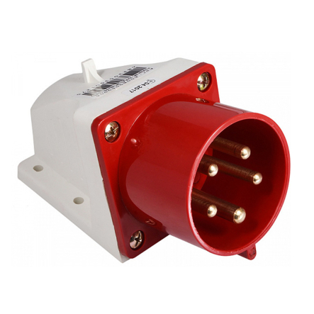 Вилка стационарная АСКО-УКРЕМ, A0080060006, ВС 32А/5 3Р+N+PE (525)