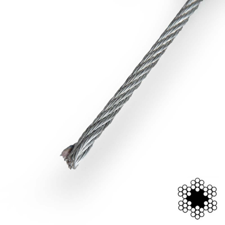 Трос оцинкованный d-4 DIN 3055 (6х7)