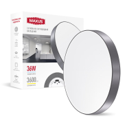 Світильник світлодіодний MAXUS SP Ceiling, 36W, 4100K, Circle Slim Gray, 1-MSP-3641-SLG