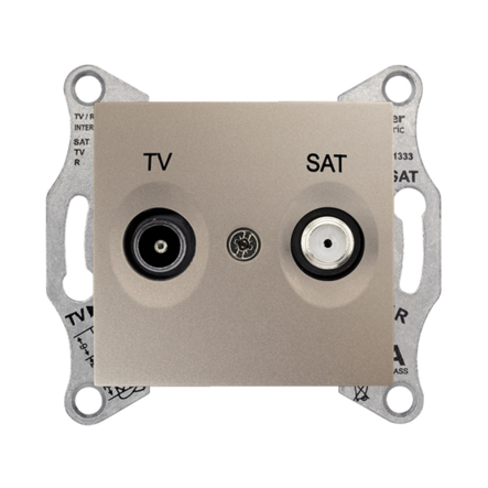 Розетка TV/SAT 1dB Schneider Electric Sedna, титан, SDN3401668 - 1