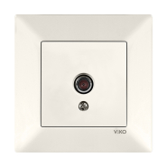 Розетка TV проходная VIKO Meridian, 90970260-WH, крем