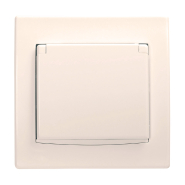 Розетка 1я кремовая с з/к и крышкой Schneider Electric Anya 2311120CF – Товар в распродаже! Витринный екземпляр!