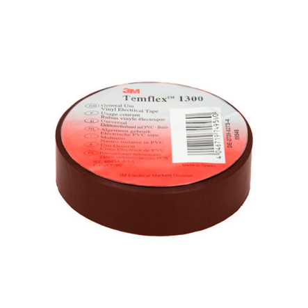Ізоляційна стрічка 3M Temflex 1300 Стрічка 19mm x 20m, коричнева - 1