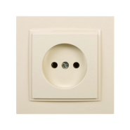 Розетка одинарная Mono Electric DESPINA, без заземления, крем, 102-170022-116