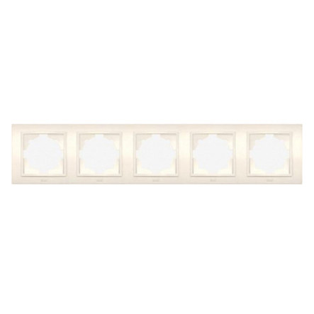 Рамка EL-BI Zena п'ятірна, крем, 500-010300-250 - 1