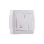 Выключатель проходной Lezard DEMET, двухклавишный, белый, 711-0200-106