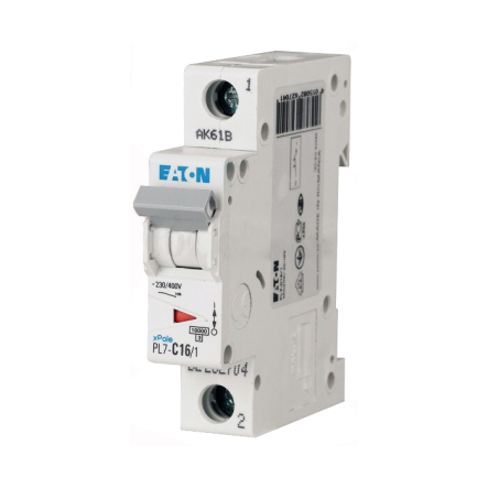 Автоматический выключатель EATON PL7-C16/1, 1P, 16A, 10kA, 262704 - 1