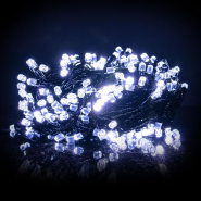 Гирлянда кристалл, 200 Led, шнур черный, белая, Z-49