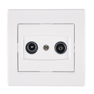 Розетка кінцева TV/R Schneider Electric Anya, біла, AYA3300321