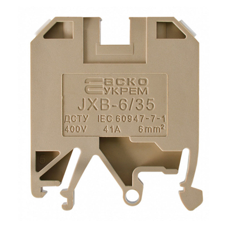 Клеммник винтовой JXB-6х35 жёлтый, АСКО-УКРЕМ, A0130010015 - 1