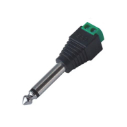 Штекер 6,3мм моно, з клемною колодкою (під гвинт)
