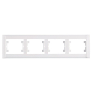 Рамка чотиримісна горизонтальна, Makel Defne, біла, 42001704