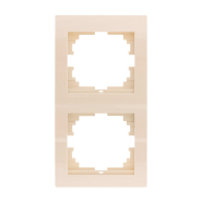 Рамка Lezard DERIY двухместная, вертикальная, крем, 702-0300-152