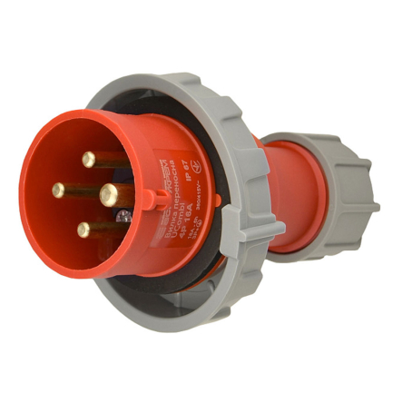 Вилка переносная АСКО-УКРЕМ UCombi 034 ВП 16А, 4P, IP 67, A0080010108 - 1