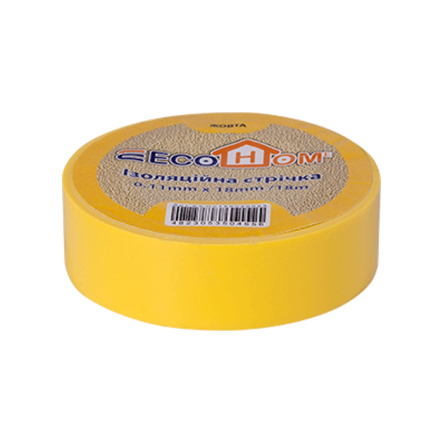 Изолента жёлтая 0,11мм*18мм 18м ACKO ECO - 1