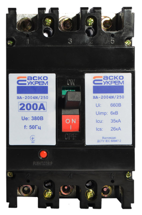 Автоматический выключатель ВА-2004N/250 3р 200А АСКО (A0010040069) - 1