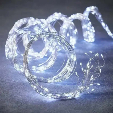 Гирлянда LED Конский хвост, блок питания  (2,5м, 20 ниток) 500LED, Холодный белый