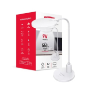 Настільна лампа MAXUS DL 9W 3CCT BL Phone holder 5000К, біла