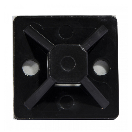 Майданчик самоклеючий АСКО-УКРЕМ, 25х25 мм, чорна, під хомут, A0150090108 - 1