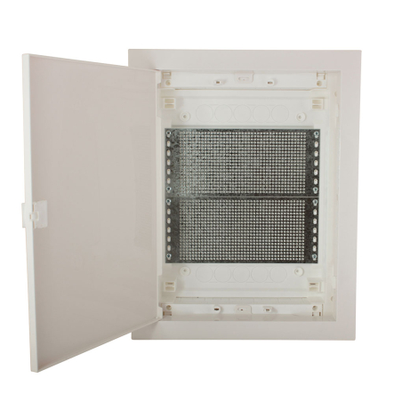 Щит металопластиковий ETI ECG 28 MEDIA-PO, перфорована панель, пластиковий, білі двері, 1101190 - 1