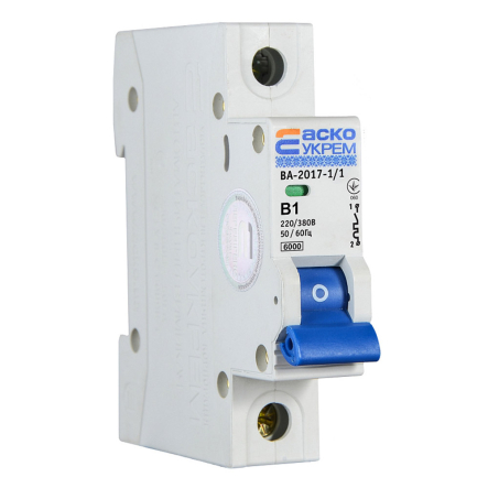 Автоматический выключатель АСКО-УКРЕМ ВА-2017/B, 1P, 1A, A0010170044