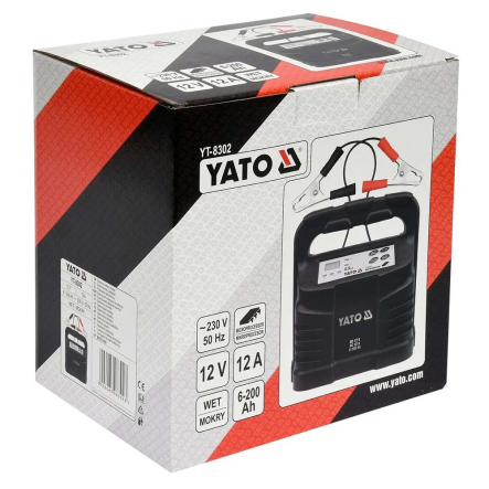 Зарядное устройство YATO YT-8302, 12V, 12А, 6-200Ah
