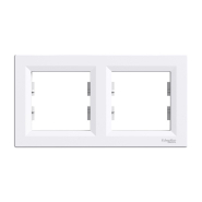 Рамка 2-постова, горизонтальна, Schneider Electric ASFORA, біла, ЕРН5800221