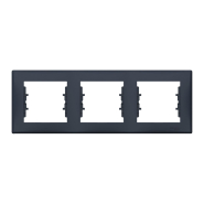 Рамка 3 поста горизонтальная Schneider Electric Sedna, графит, SDN5800570