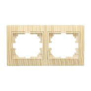 Рамка Lezard MIRA двомісна, горизонтальна, Дуб вибілений матовий, 701-5200-147