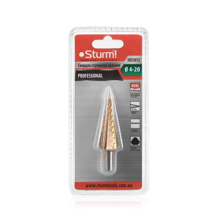 Сверло по металлу ступенчатое STURM 4-20ММ, 1055012 - 2