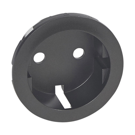 Лицьова панель розетки CLN2 2K+заземлення, LEGRAND Celiane, 67931, графіт - 1