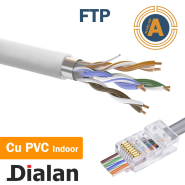 Кабель FTP Cat.5E 4PR CU (200 МГц) PVC Indoor 305м Dialan внутрішній (аналог КВПЕВ (100) 4х2х0,5)