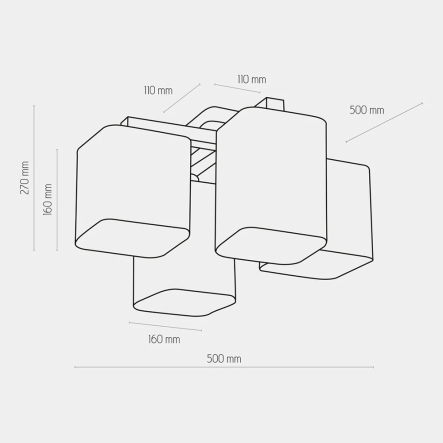 Бра TK-lighting BARI 4019, 1хЕ27х60 Вт, 22х29 см, графит/черный