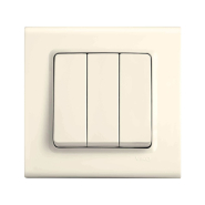 Вимикач 3 кл. VIKO LINNERA, 90401068, крем