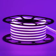 Светодиодный неон розовый тёмный 12V smd2835 120LED/м 11W/м IP65 6х12мм AVT-NEON