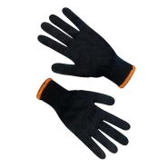 Рукавички трикотажні чорні без ПВХ крапки SEVEN 78501