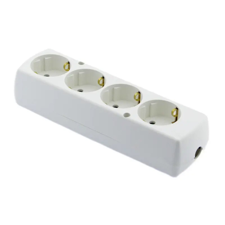 Колодка под удлинитель JONEX GN-470 Bl, на 4 розетки без кабеля, белая - 1
