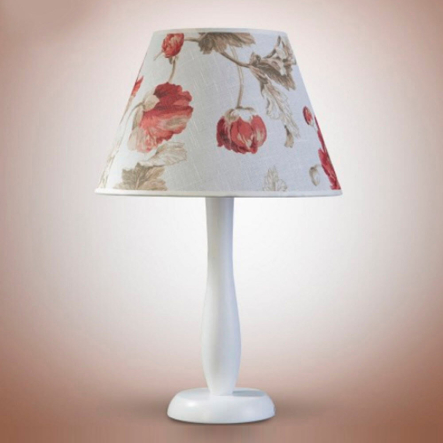 Настольная лампа N&B Light, E27, 230 В, Маки на белом, серия 10440 - 1