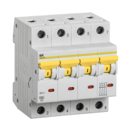 Автоматичний вимикач IEK  ВА 47-60, 4Р, 63А, 6 кА, х-ка D, MVA41-4-063-D