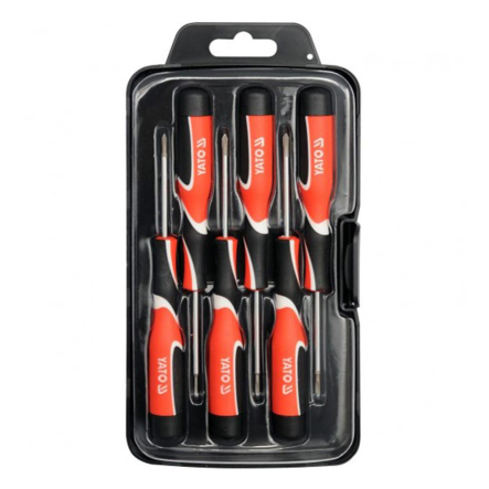 Набір викруток плоских, хрестових, прецизійних YATO: SL, PH 6 шт, YATO YT-25861 - 1